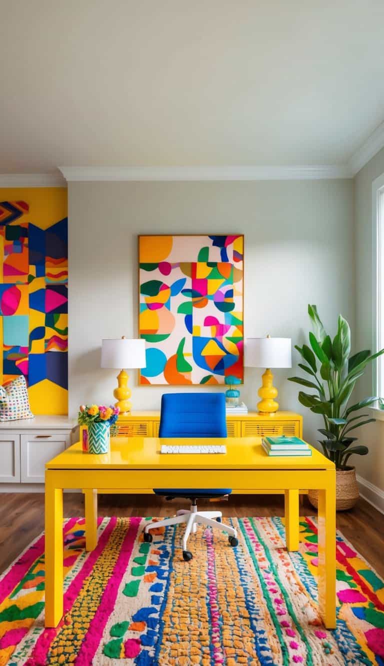 22 Bold and Colorful Home Office Ideas To Boost Creativity - We Heart Cozy