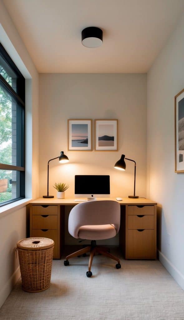 Beautiful view of Cozy Apartment Home Office Ideas For Relaxation