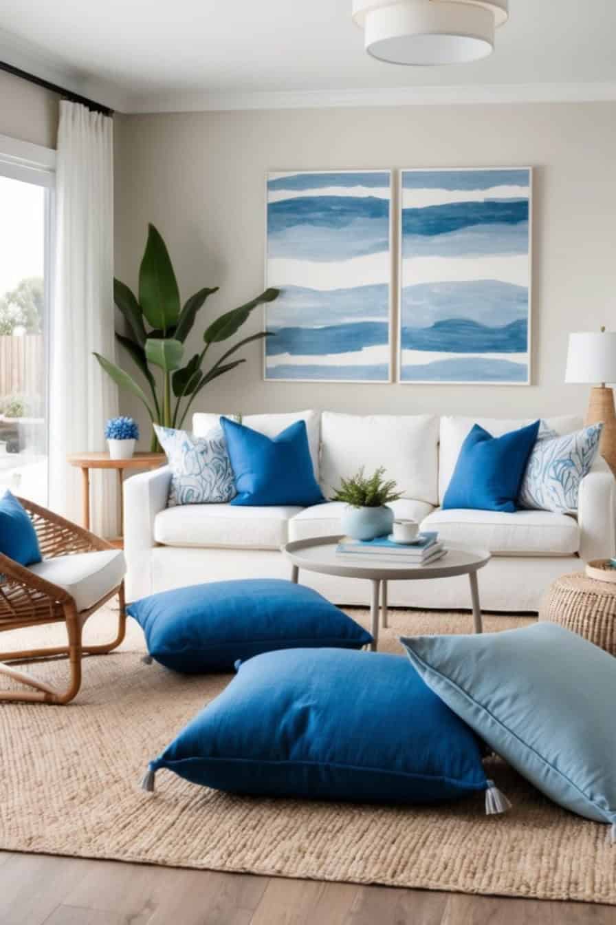 19 Blue Living Room Ideas for a Serene Retreat: Coastal Chic Meets ...