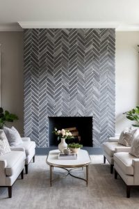 16 Herringbone Brick Fireplace Ideas for Classic Flair: Cozy Up Your Living Room with Timeless ...