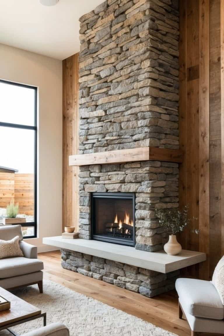 36 Rustic Wood-Burning Fireplace Ideas for Cozy Comfort