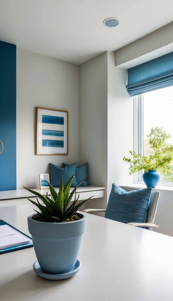 30 Blue Home Office Ideas for a Calming Workspace: Soothing Shades to ...
