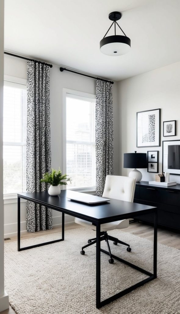 23 Black and White Home Office Ideas That Are Sleek & Stylish - We ...
