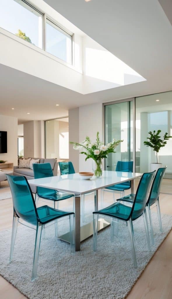 A closer look at Penthouse Dining Room Design With Open Concept And Cozy Feel
