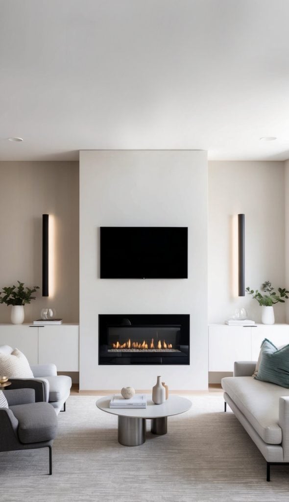 29 TV Above Fireplace Layout Ideas That Are Chic & Functional - We ...